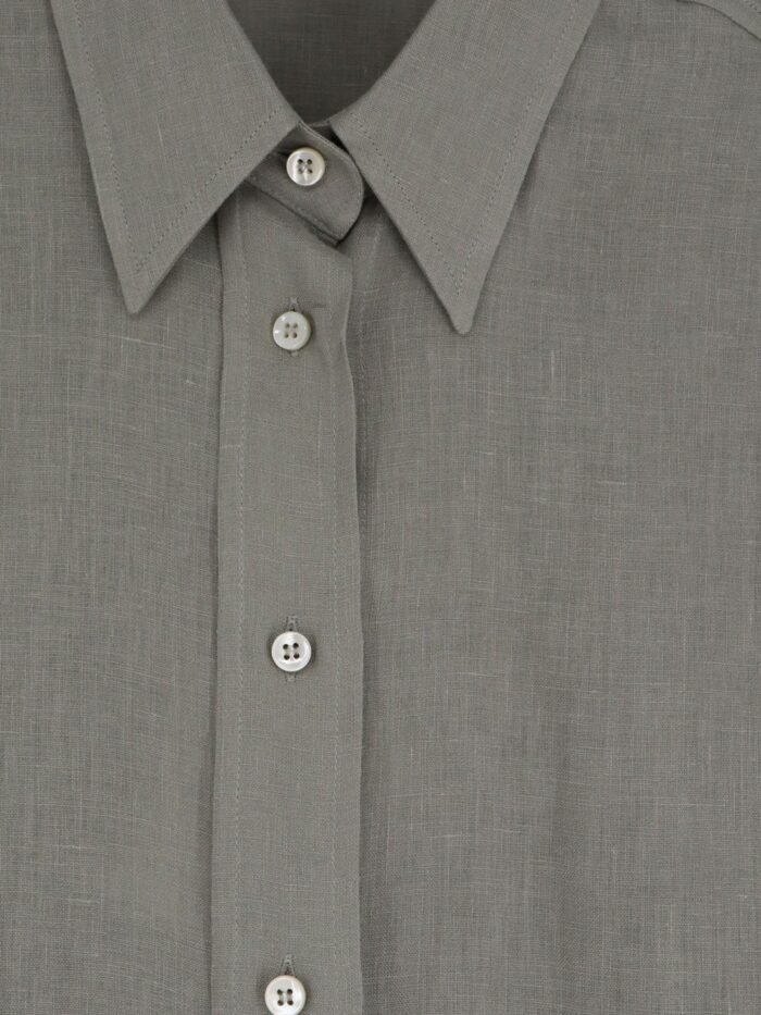 Brunello Cucinelli Linen Shirt With Monili Detail