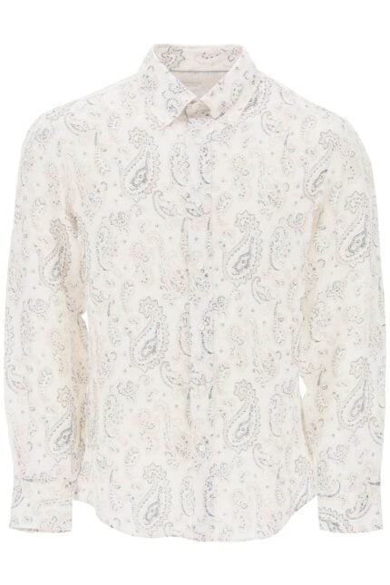 BRUNELLO CUCINELLI Linen Shirt With Paisley Pattern