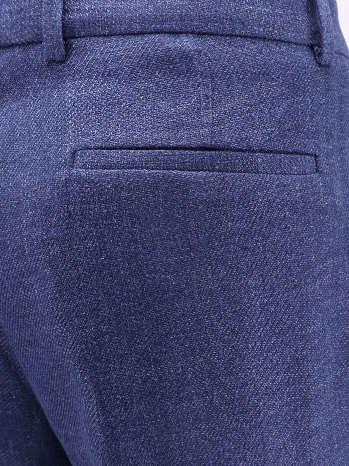 Brunello Cucinelli Linen, Wool And Silk Trousers With Pinces