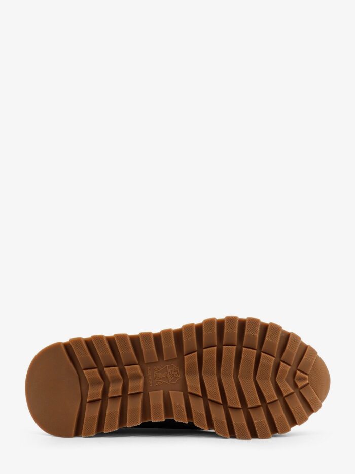 Brunello Cucinelli Low-top Wool Flannel Sneakers With Leather Profiles