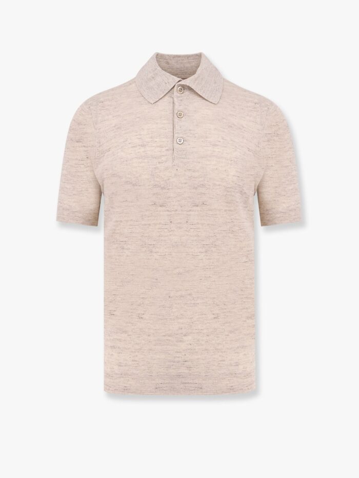 Brunello Cucinelli Mélange Cotton And Linen Polo Shirt