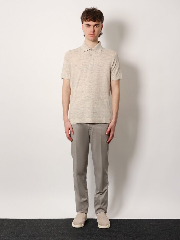 Brunello Cucinelli Mélange Cotton And Linen Polo Shirt