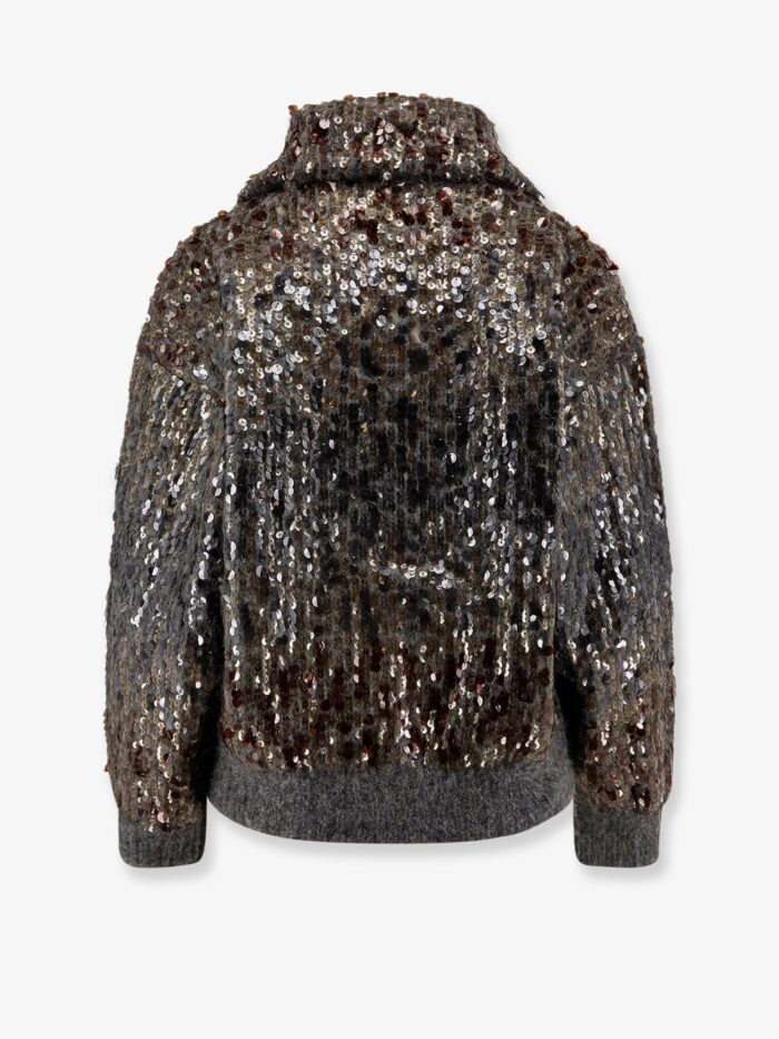 Brunello Cucinelli Mohair Cardigan With All-over Sequins