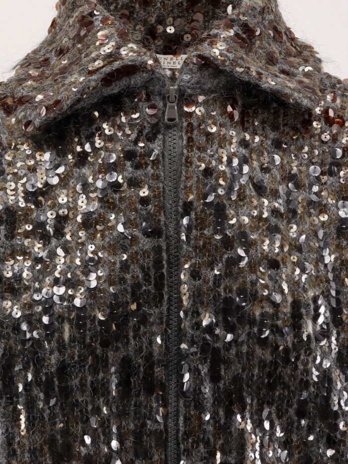 Brunello Cucinelli Mohair Cardigan With All-over Sequins