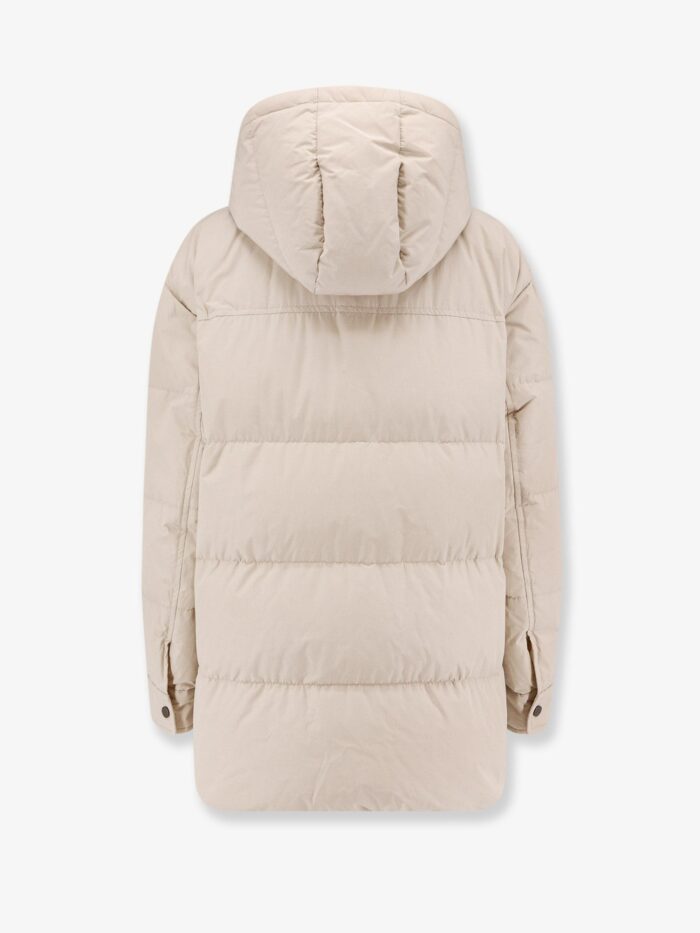 Brunello Cucinelli Nylon And Cotton Hooded Down Jacket