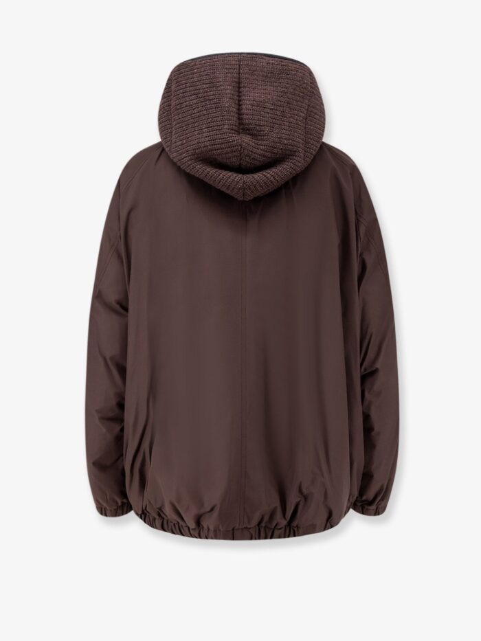 Brunello Cucinelli Nylon And Cotton Hooded Jacket