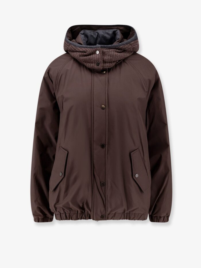 Brunello Cucinelli Nylon And Cotton Hooded Jacket