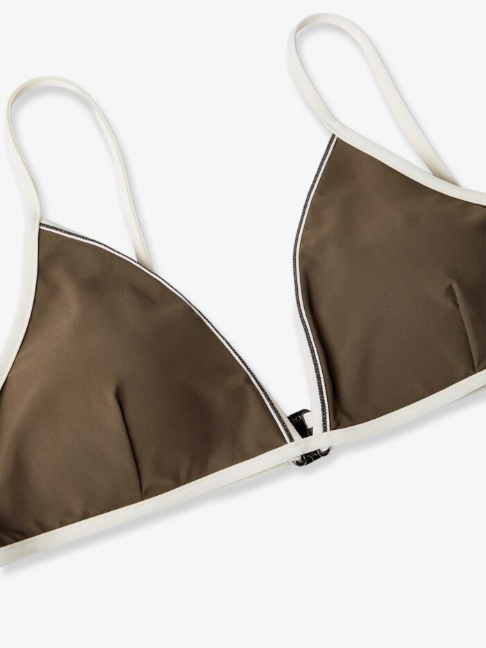 Brunello Cucinelli Nylon Bikini Top With Monile Details