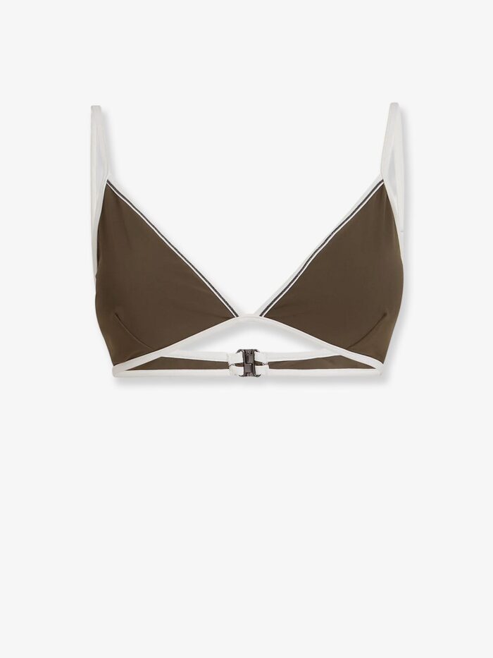 Brunello Cucinelli Nylon Bikini Top With Monile Details