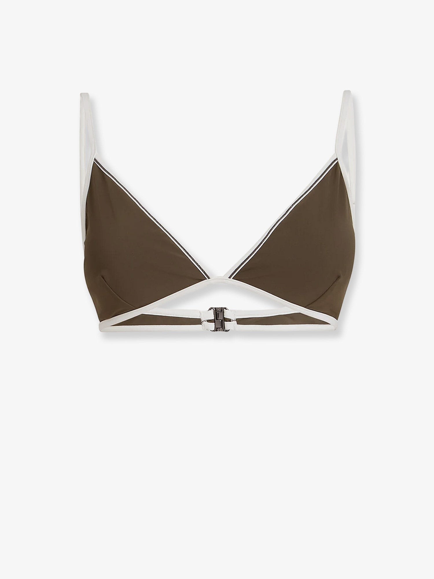 Brunello Cucinelli Nylon Bikini Top With Monile Details