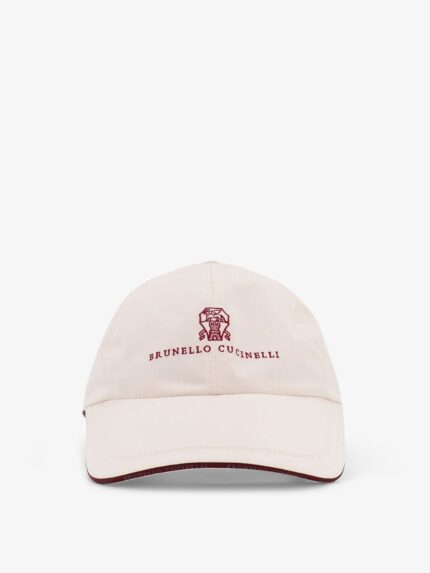 Brunello Cucinelli Nylon Hat With Embroidered Logo On The Front