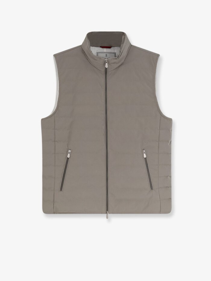 brunello cucinelli padded sleeveless jacket Brunello Cucinelli Padded Sleeveless Jacket