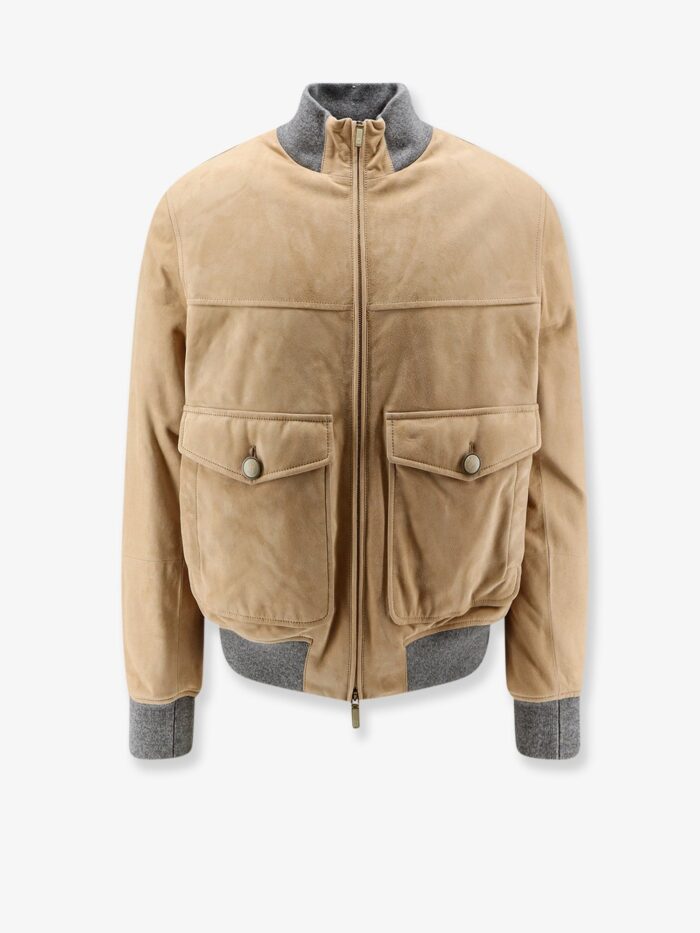brunello cucinelli padded suede jacket Brunello Cucinelli Padded Suede Jacket