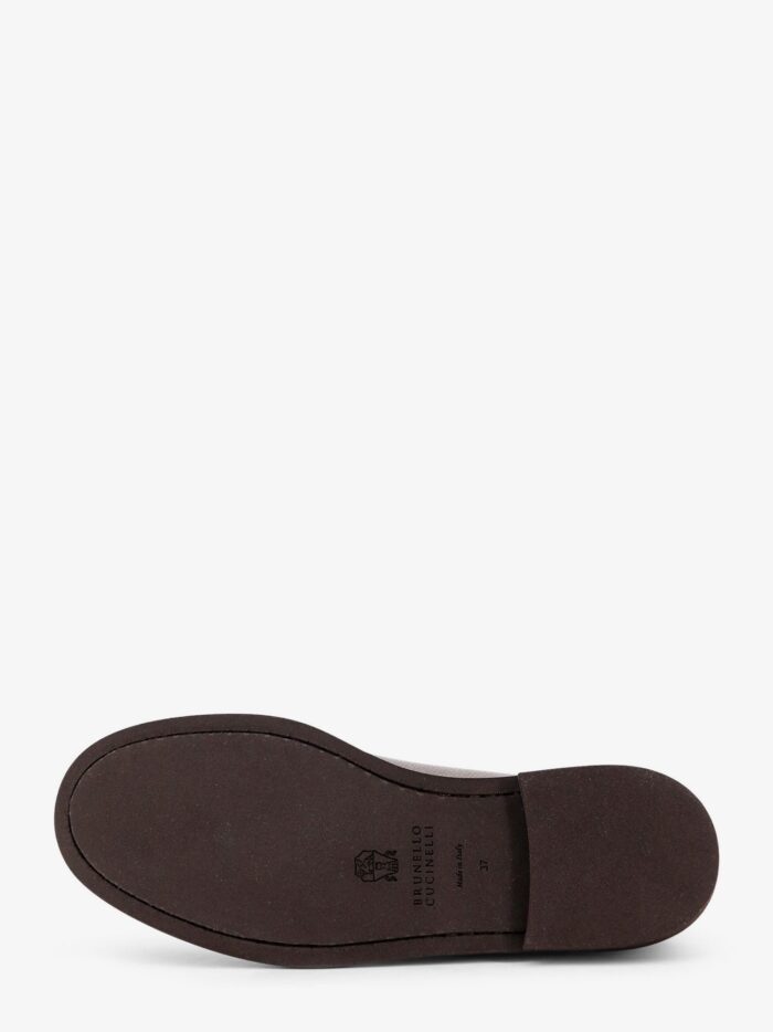 Brunello Cucinelli Penny Laminated Leather Loafer