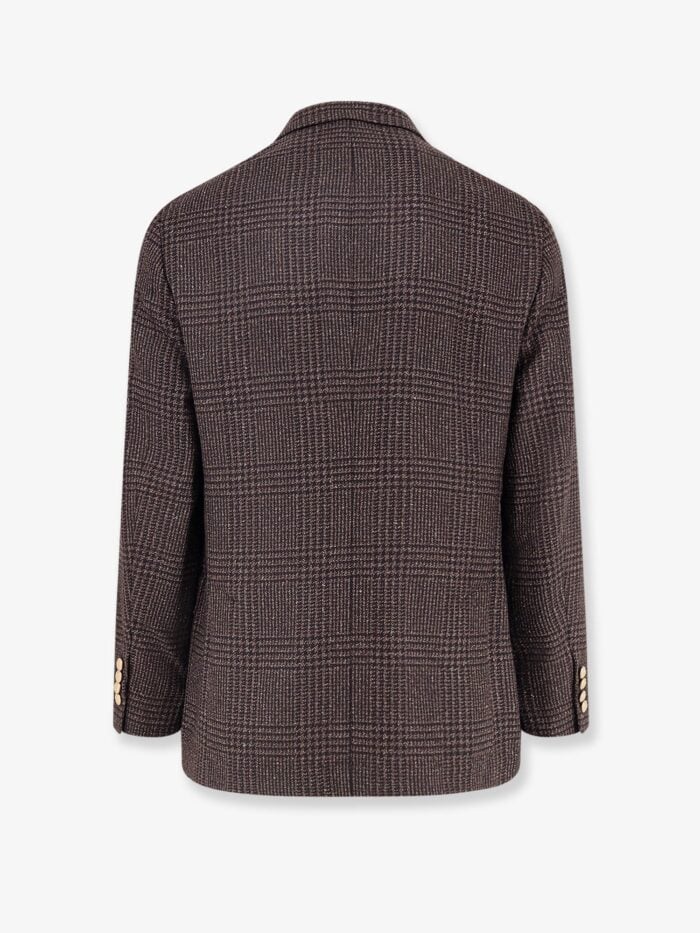 Brunello Cucinelli Prince Of Wales Wool Blend Blazer
