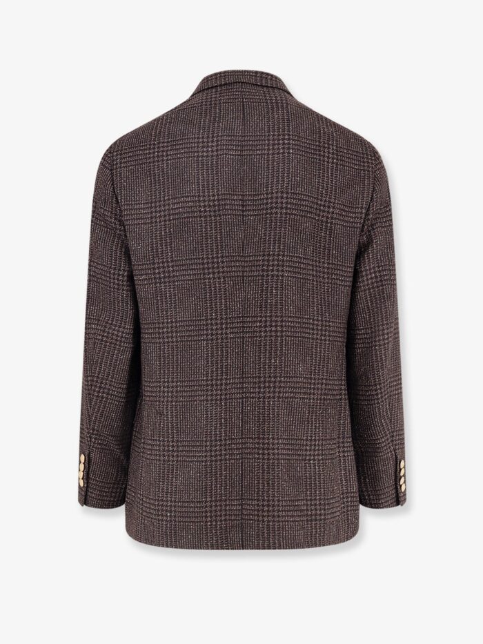 Brunello Cucinelli Prince Of Wales Wool Blend Blazer