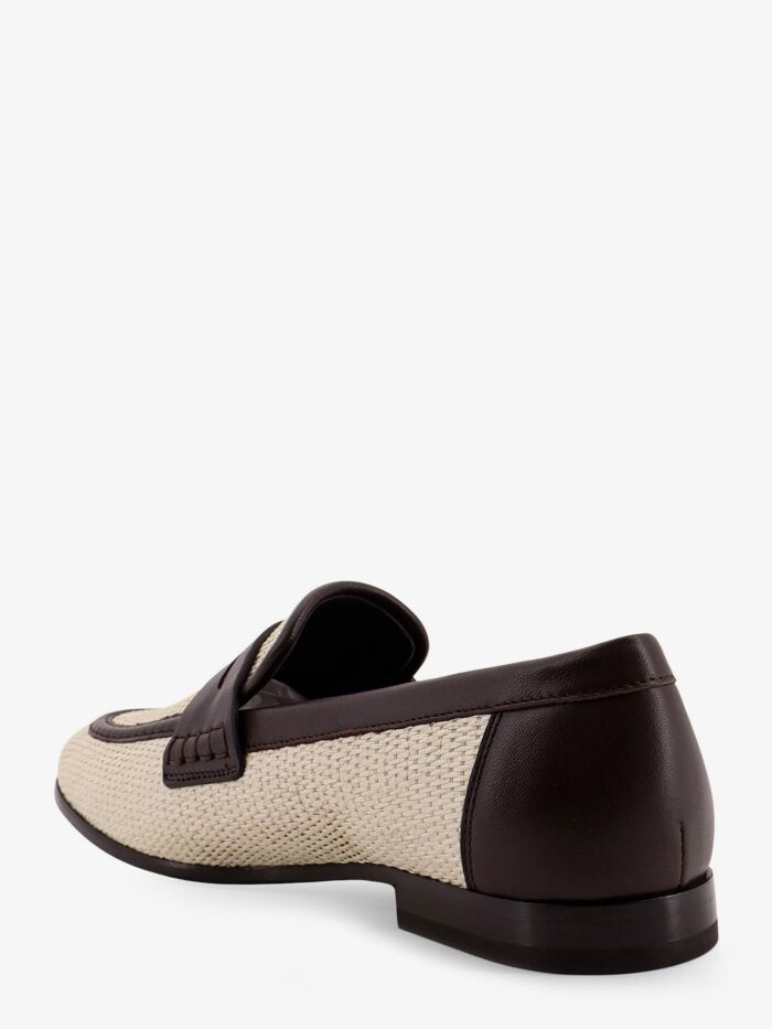 Brunello Cucinelli Raffia And Leather Loafers