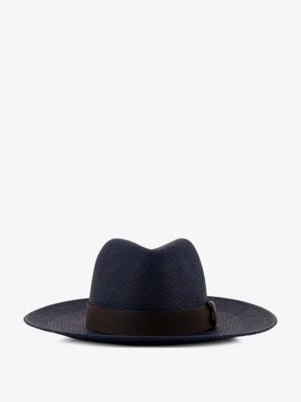 Brunello Cucinelli Raffia Fedora Hat With Monili Detail