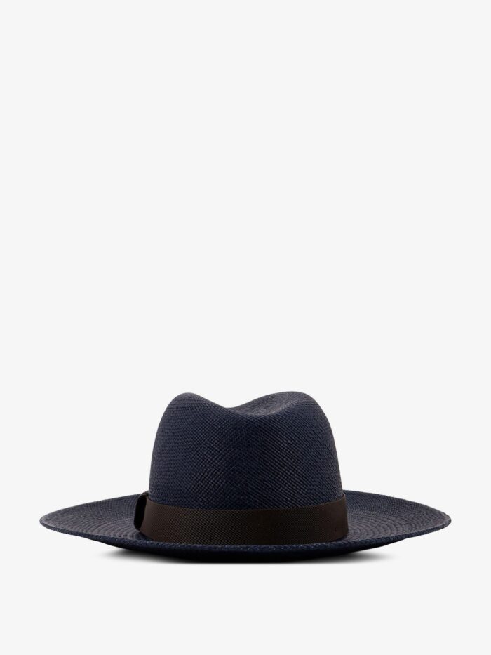 Brunello Cucinelli Raffia Fedora Hat With Monili Detail
