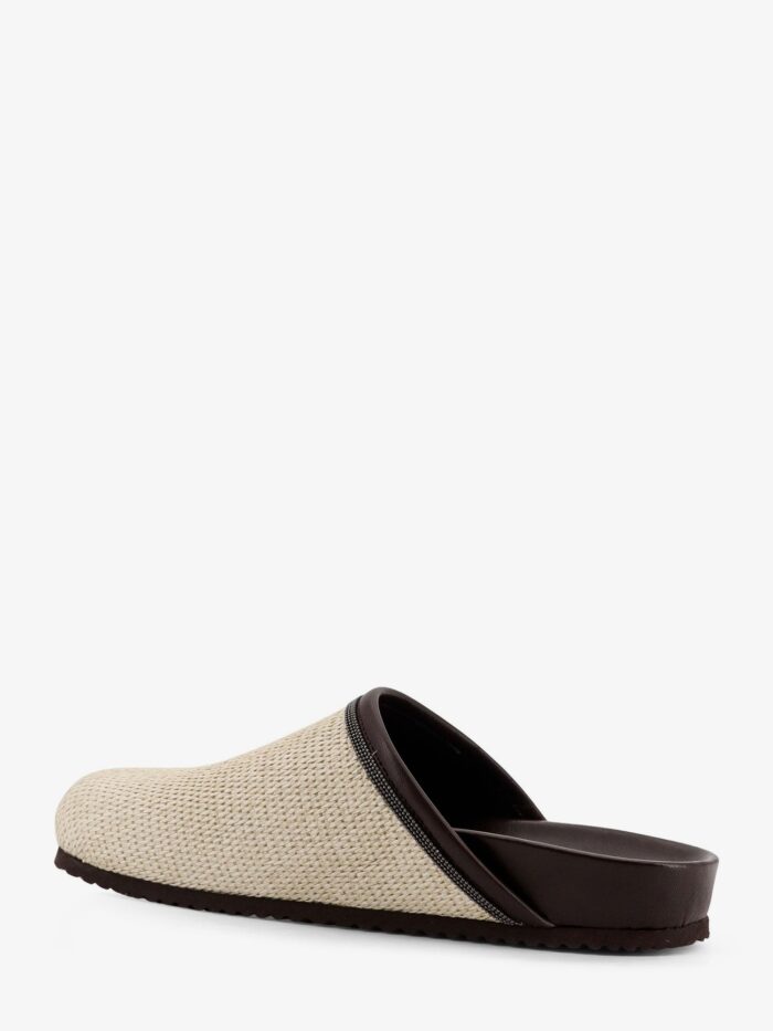 Brunello Cucinelli Raffia Sandals With Monili Insert