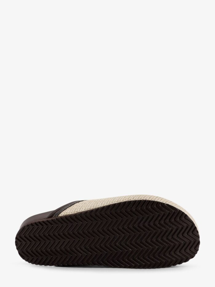 Brunello Cucinelli Raffia Sandals With Monili Insert