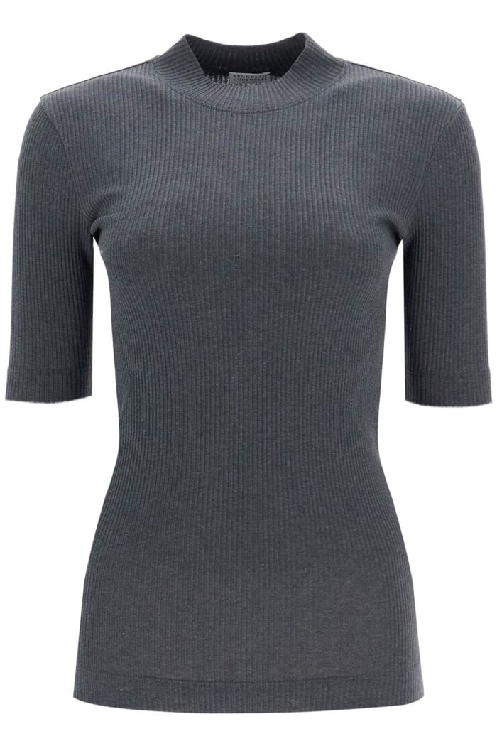 BRUNELLO CUCINELLI Ribbed Jersey T-shirt For A