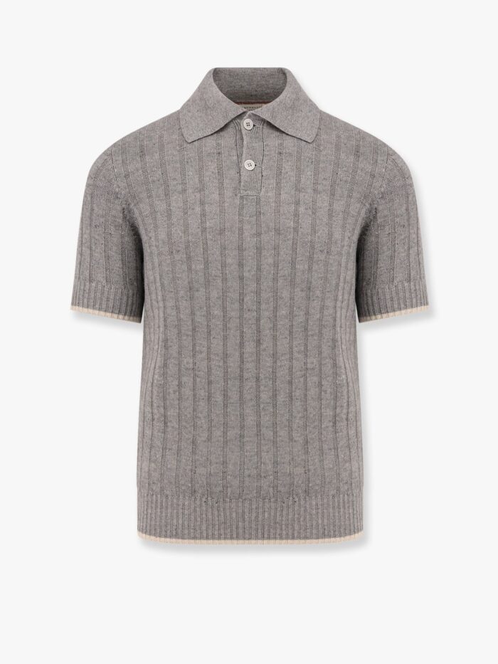 Brunello Cucinelli Ribbed Linen And  Cotton Polo Shirt
