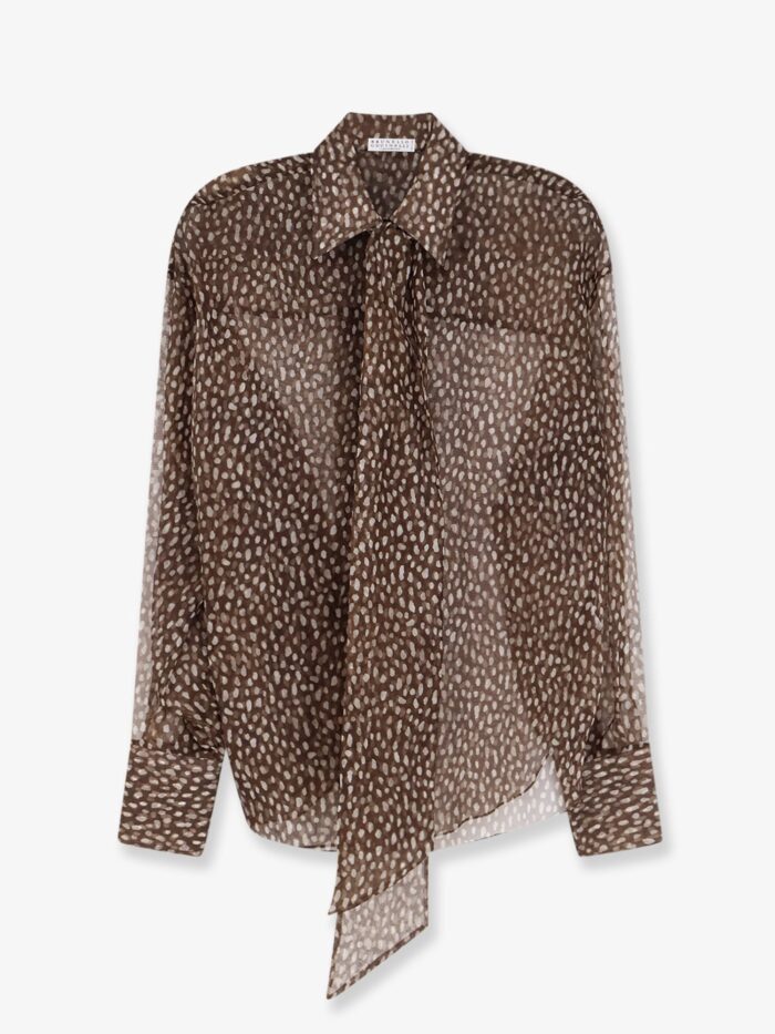 brunello cucinelli sheer silk shirt Brunello Cucinelli Sheer Silk Shirt