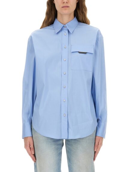 Brunello Cucinelli SHIRT WITH "SHINY FLAP DETAIL"