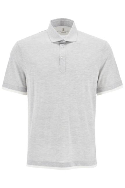 BRUNELLO CUCINELLI Silk And Cotton Polo Shirt With Double Edges