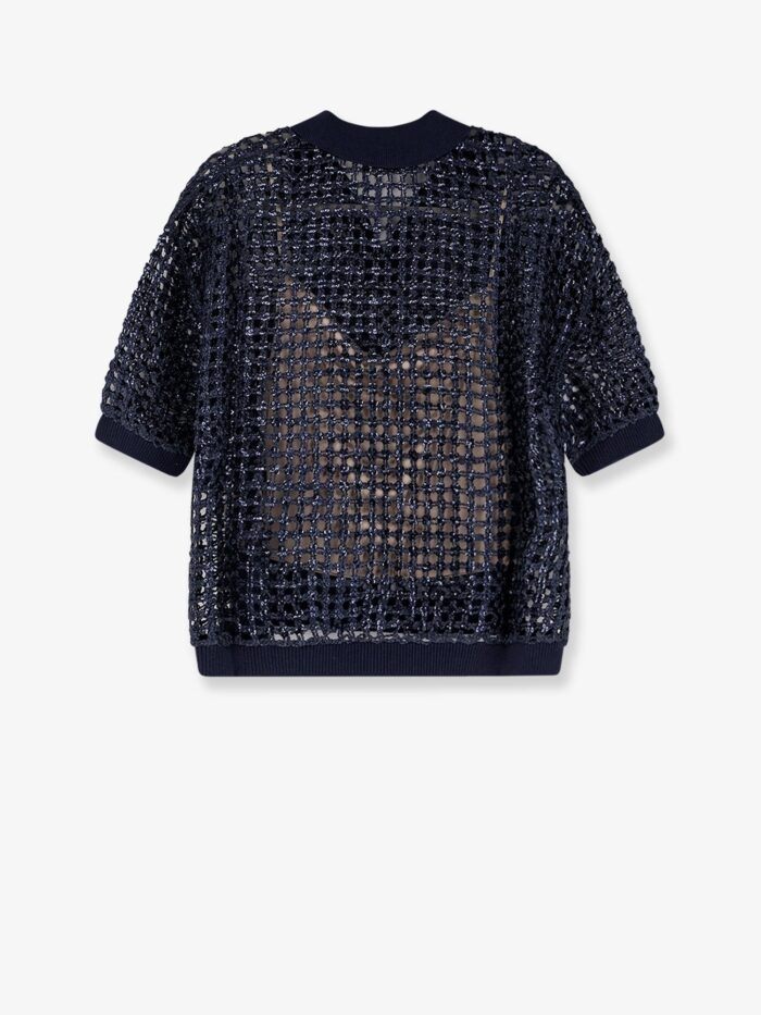 Brunello Cucinelli Silk And Linen Sweater With Sequins