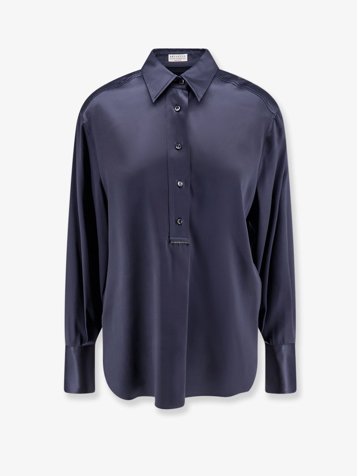 Brunello Cucinelli Silk Shirt With Monili Detail