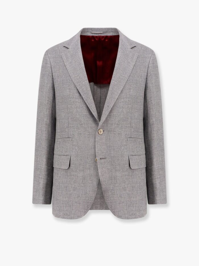 Brunello Cucinelli Single-breasted Linen Blend Blazer