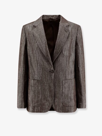 Brunello Cucinelli Single-breasted Lurex Fabric Blazer