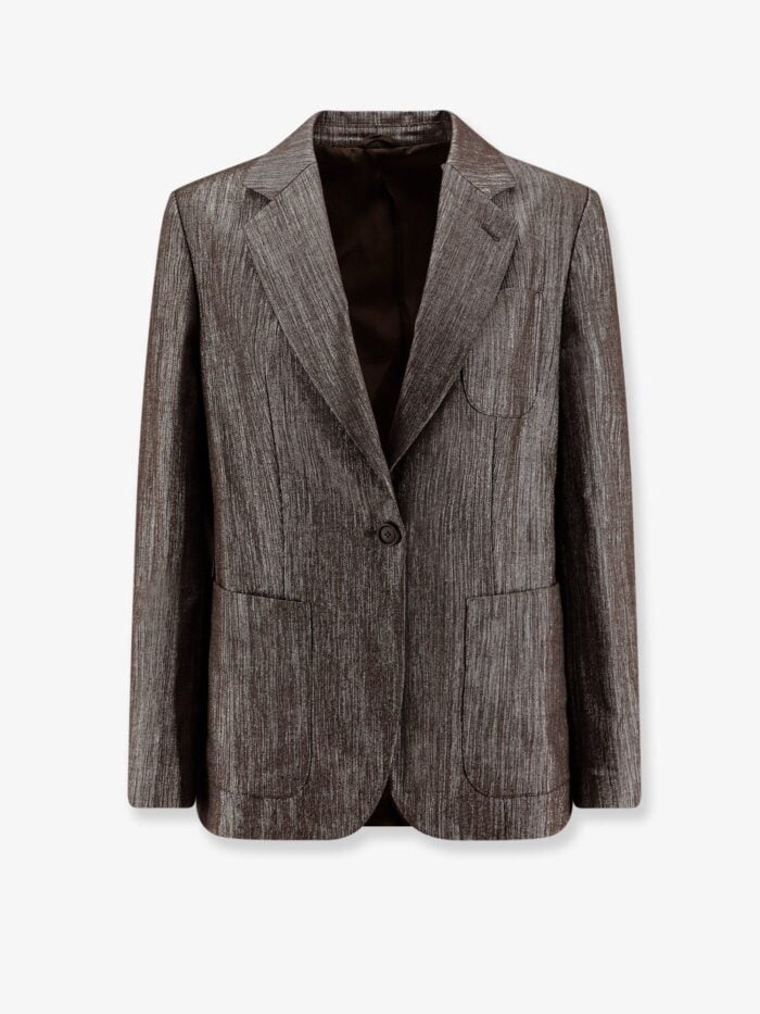 Brunello Cucinelli Single-breasted Lurex Fabric Blazer