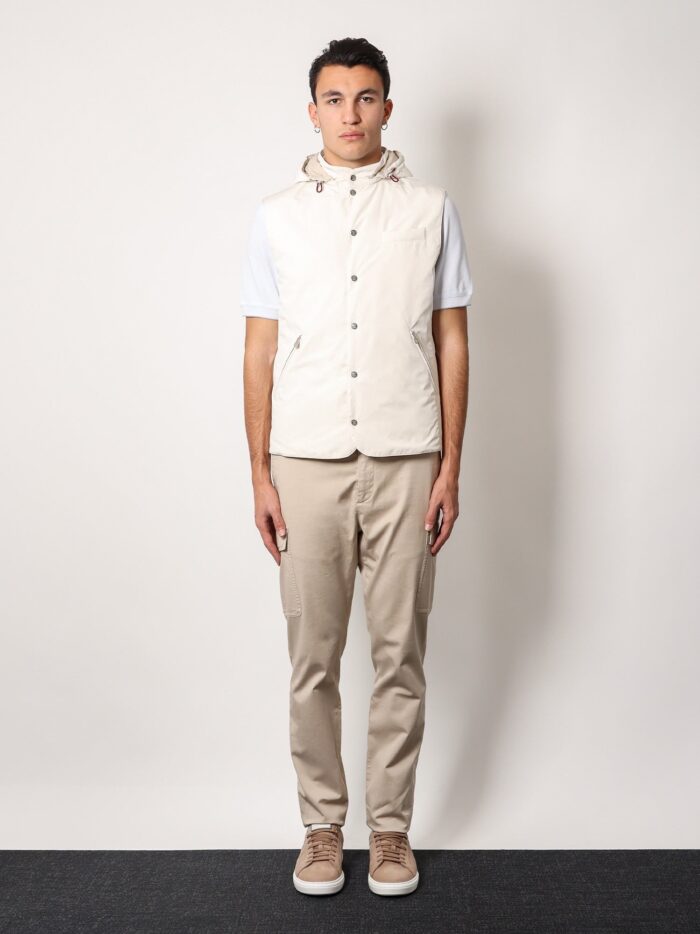Brunello Cucinelli Sleeveless Jacket With Removable Hood