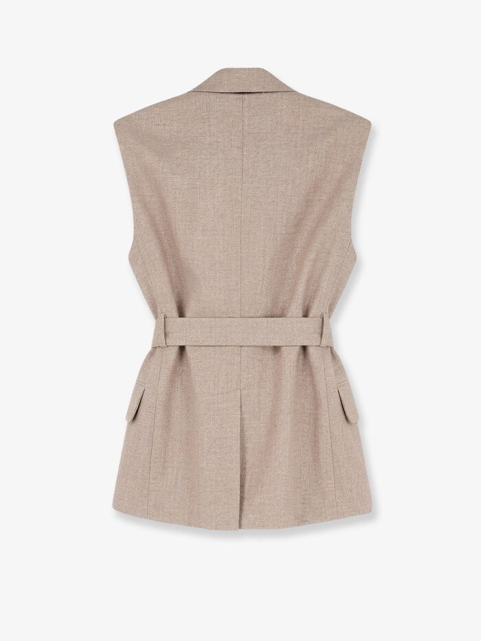 Brunello Cucinelli Sleeveless Linen Blazer