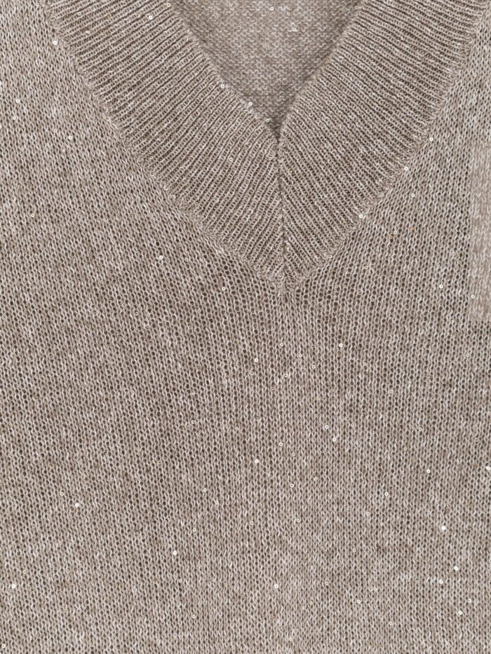 Brunello Cucinelli Sleeveless Linen Blend Sweater