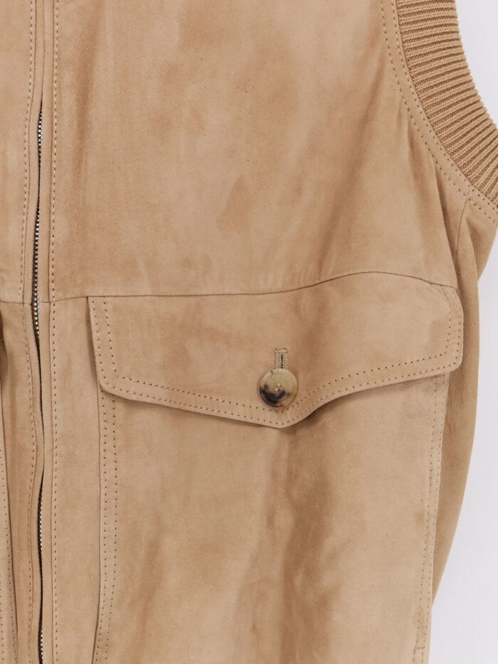Brunello Cucinelli Sleeveless Suede Jacket