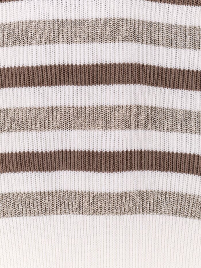 Brunello Cucinelli Sparkling Stripes Cotton Sweater