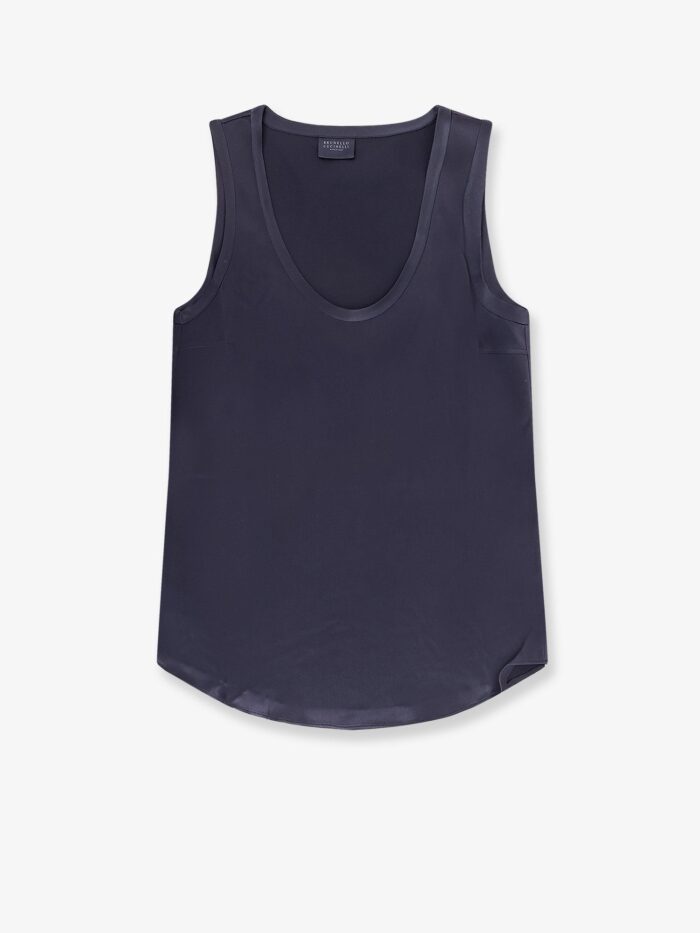 Brunello Cucinelli Stretch Silk Tank Top
