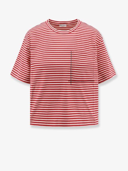 Brunello Cucinelli Striped Cotton T-shirt