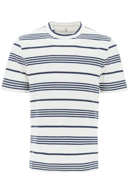 BRUNELLO CUCINELLI Striped Crewneck T-shirt