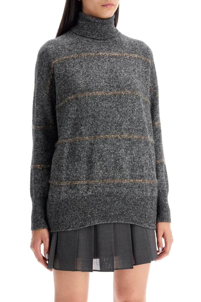 BRUNELLO CUCINELLI Striped Dolcevita Sweater