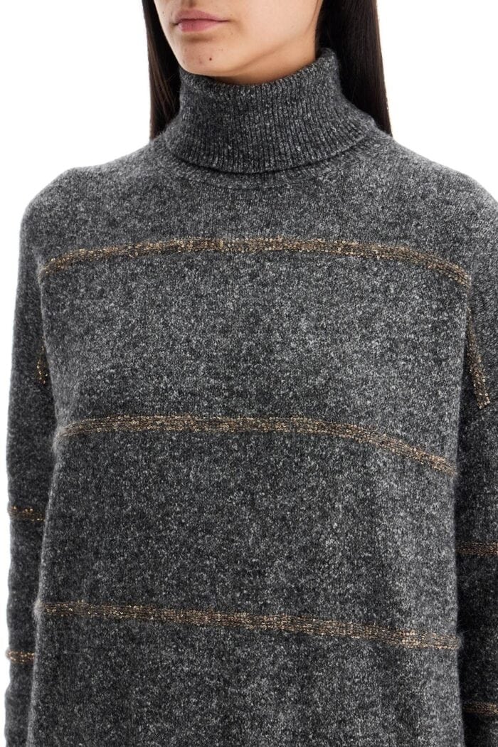 BRUNELLO CUCINELLI Striped Dolcevita Sweater