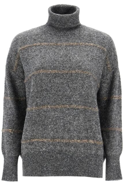 BRUNELLO CUCINELLI Striped Dolcevita Sweater