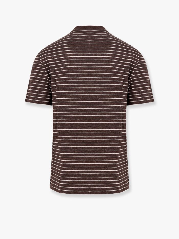 Brunello Cucinelli Striped Linen Stretch Jersey T-shirt