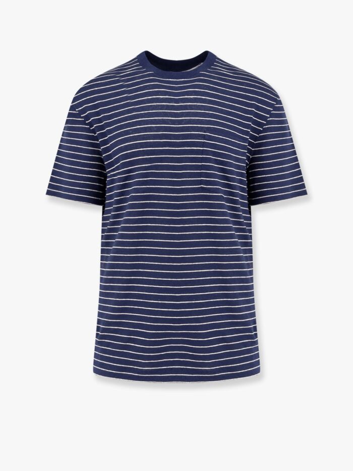 Brunello Cucinelli Striped Linen Stretch Jersey T-shirt