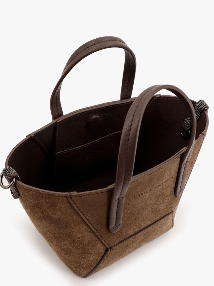 Brunello Cucinelli Suede Bag With Monili Details