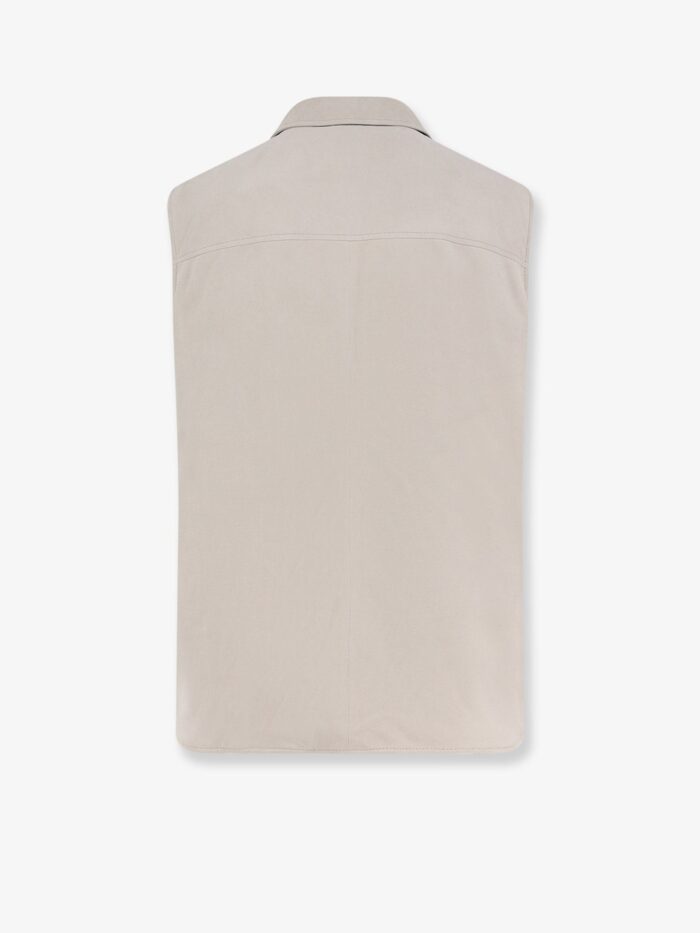 Brunello Cucinelli Suede Sleeveless Jacket With Padding